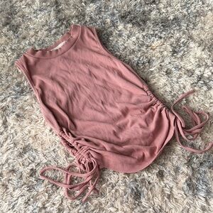 H&M Dusty Pink Ruched Tank Top